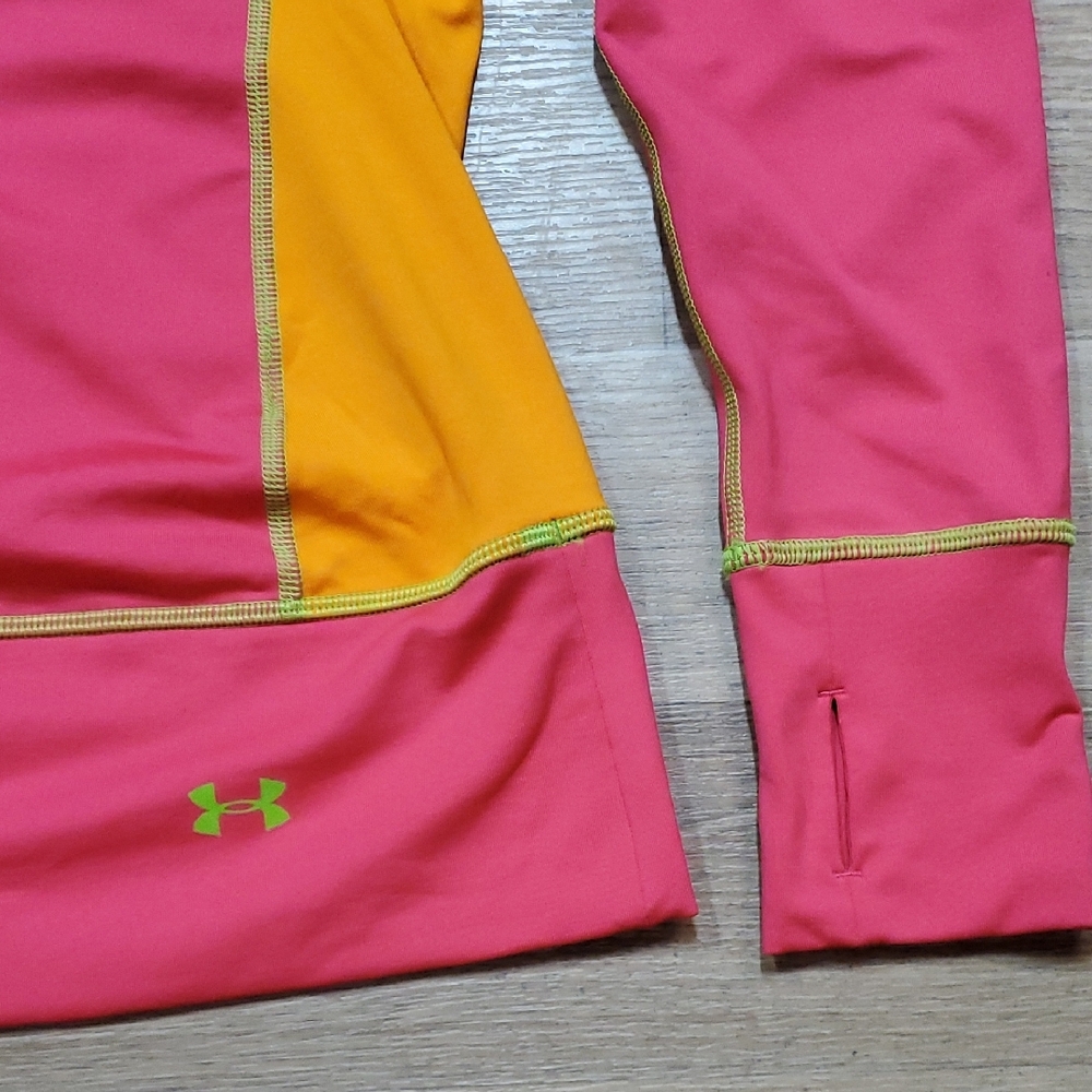 Under Armour Women's Vibrant Pink and Orange Sweatshirt - Picture 4 of 7